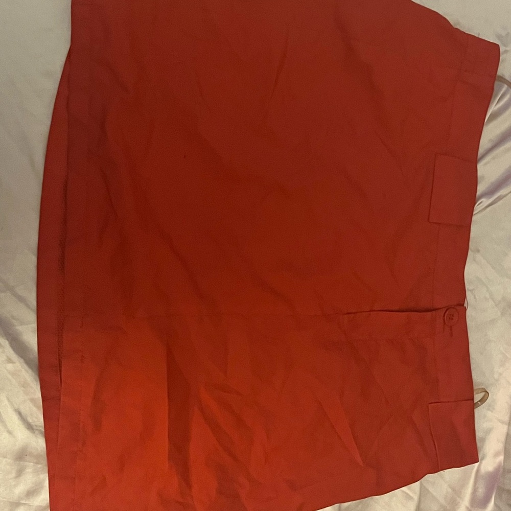 Red mini skirt